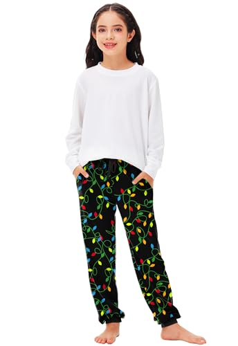 Image of Deerose 4th of July Pants American Flag Drawstring Sweatpants with Pockets 5-14 Years