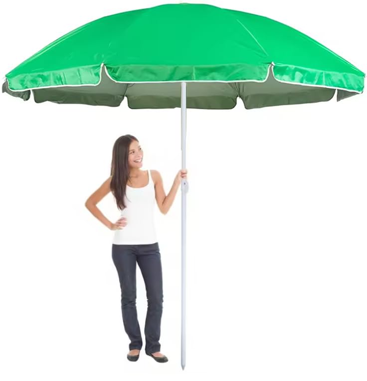 RAINPOPSON Garden Umbrella Without Stand 7Ft Outdoor Big Size for Garden,Shop,Hotel,Restudent (Green) H13