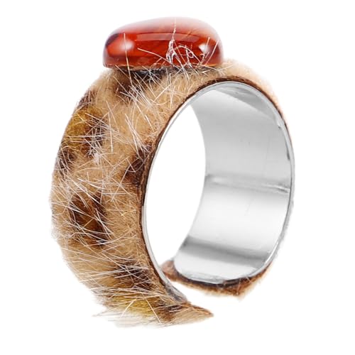 Bague léopard ajustable style vintage d'Halloween