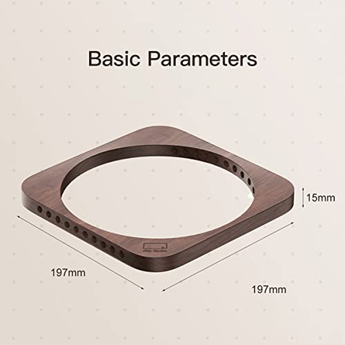 HEWYIOS Black Walnut Desktop Stand is Suitable for Mac Mini and Mac Studio, and The Heat Dissipation and dust Proof Base is Suitable for M1 M2 Host Accessories (Second Generation Upgrade Anti Slip)