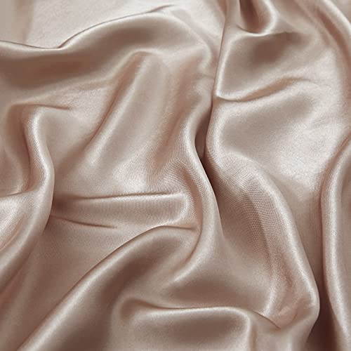 Redtom Silk Satin Sheets Full Size, Champagne Silk Sheets Set, 4-Pcs Ultra Soft Silky 15" Deep Pocket Satin Bed Sheets Set With 1 Fitted Sheet, 1 Flat Sheet And 2 Envelope Pillow Cases #TOP6