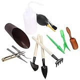 Garten-Bonsai-Werkzeug-Set, Gartenschaufel, 13-teiliges Gartenwerkzeug, Garten-Hand, Sukkulenten, Miniatur-Pflanzung, Mini-Rechen, große und kleine Schaufel, Sprühgerät