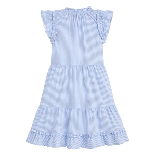 vineyard vines Girls' Harbor Seersucker Tiered Ruffle Dress2