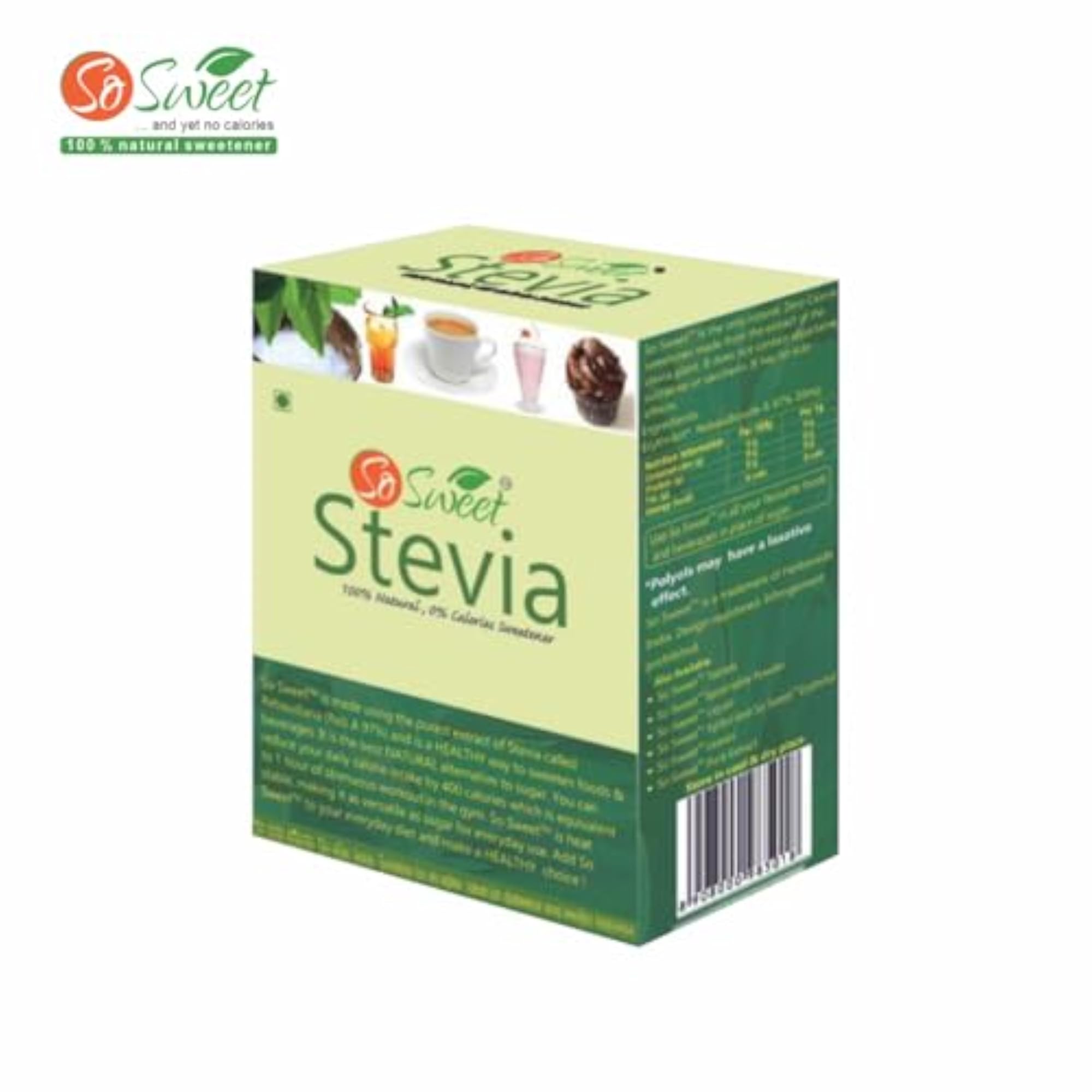 Stevia Sachets, 50 Sachets, Zero Calorie Sweetener