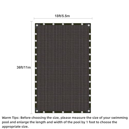 Cobertor de red para piscina rectangular 18x36 FT miniatura 4