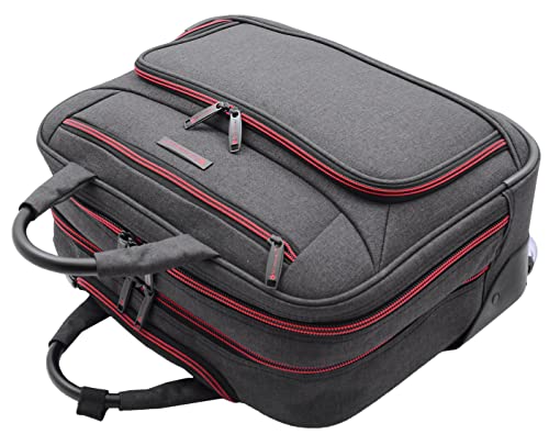 Rolling Pilot Case Zakelijke Aktetas Cabine Size Laptop Tas Demin Houtskool Airborne - Image 7