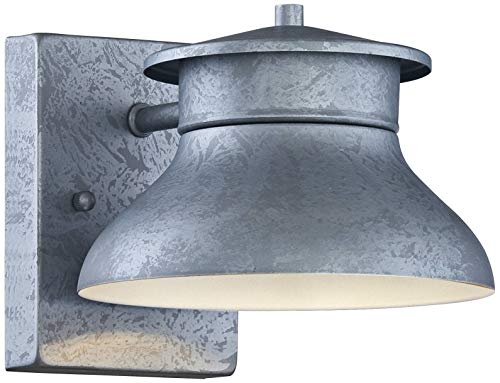 John Timberland Danbury Modern Industrial Outdoor Wall Light Fixture Led Galvanized Steel 5" Dark Sky Design For Exterior House Porch Patio Outside Deck Garage Yard Front Door Garden Home Barn #TOP1
