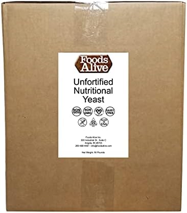 Foods Alive Nutritional Yeast Flakes | Non-Fortified, Plant Based Protein, Vegan Cheese Powder Substitute, Versatile Seasoning for a Wide Range of Dishes (50-lbs (Pack of 1))