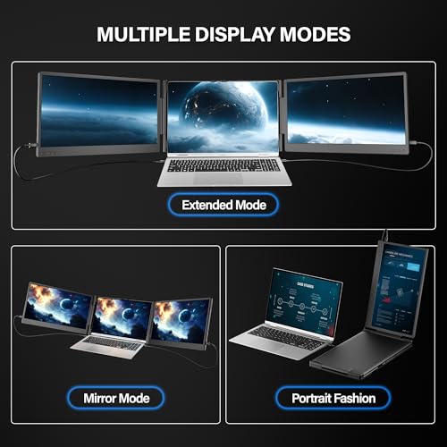 Setclod Upgraded Laptop Screen Extender Monitor Portable, 14.1 1080P FHD IPS Screen, Monit - image 6