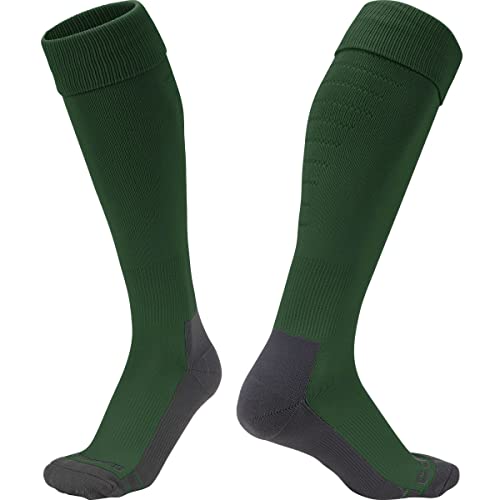 Champro Men's Standard Player Soccer Socks, Forest Green, Medium