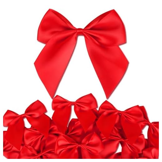 GEBETTER 30pz 10cm Fiocchi di Natale Rosso, Fiocco Decorativo per Albero di Natale Ghirlanda Fiocchi Decorazione Ornamenti Confezioni Regalo (30pz-10cm-Rosso)