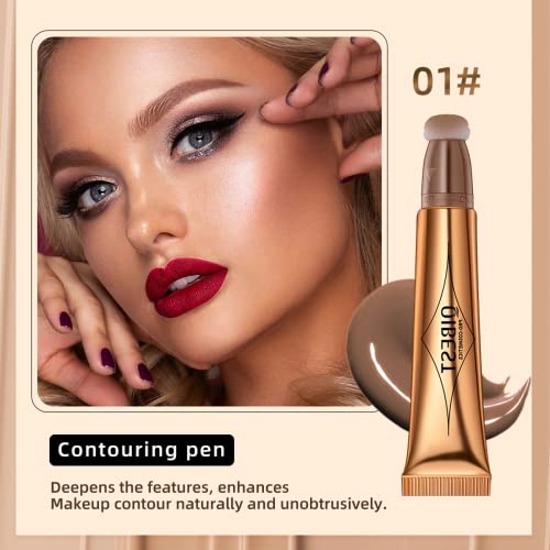 Pakivs 3Pcs Face Blush Highlighter Contour Sticks