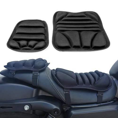Couvre selle moto et passager : lot de 2 coussins de siège étanches pour vélo et moto