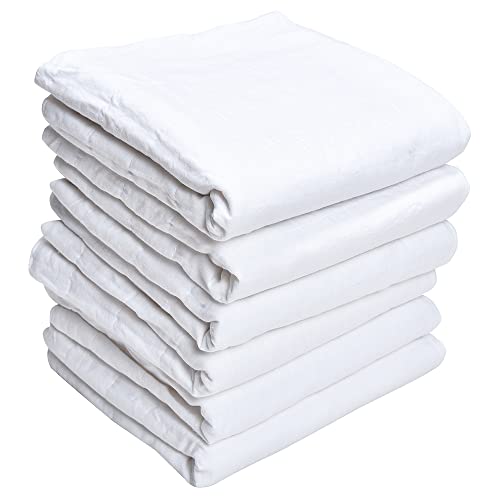 Image of MK Handicraft(PurpleCrown),Pack of 6pieces Multicolor Pure Breathable Cotton and high Absorbent Cribsheet for Newborn Babies, Swaddler Cum Comforter for Infants.(Children: L, 100cmx80cm, White)