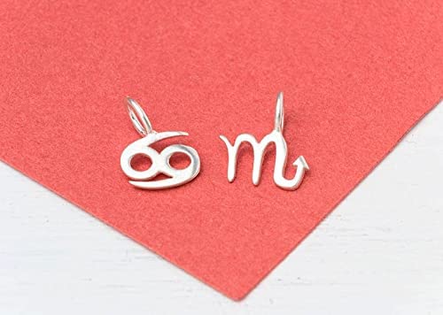 Miniatura 6 de Gold Zodiac Sign Necklace 14 Tiny Solid Gold Personalized Pendant Charm 9k 18k Yellow White Rose Virgo Leo Gemini Minimalist Gift Thalassajewelry