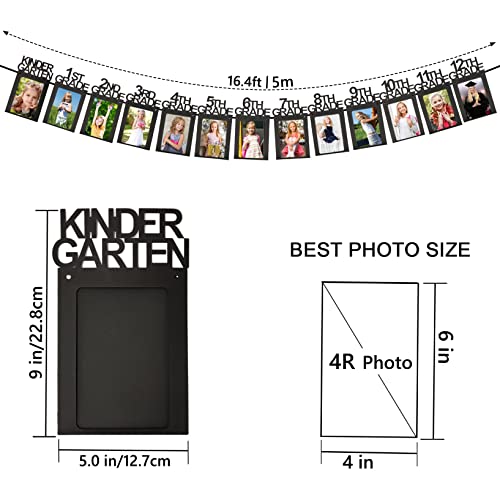 Image of 2023 Graduation Decorations Graduation Photo Banner K-12 for Graduation Party Decor Class of 2023 Decorations 4x6 Paper Photo Frame Graduation Picture Banner for High School 2023 Graduation Party