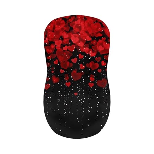Image of Bar Stool Chair Cover 2 Pack Barstool Slipcovers Counter Stool Chairs Covers with Waterproof Seat Pad Bar Seat Cover with Elastic Bottom,Red Heart