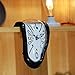 FAREVER Melting Clock, Salvador Dali Watch Melted Clock for Decorative Home Office Shelf Desk Table Funny Creative Gift, Arab Black