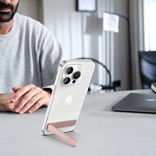 Dob Sechs 3Pcs Phone Kickstand Stick On, Ultra-Thin, Portable, Vertical And Horizontal Phone Stand, Angle Adjustable, Aluminum Alloy Cell Phone Kickstand For Phone, Ipad, Tablet, Black+Silver+Pink #TOP1