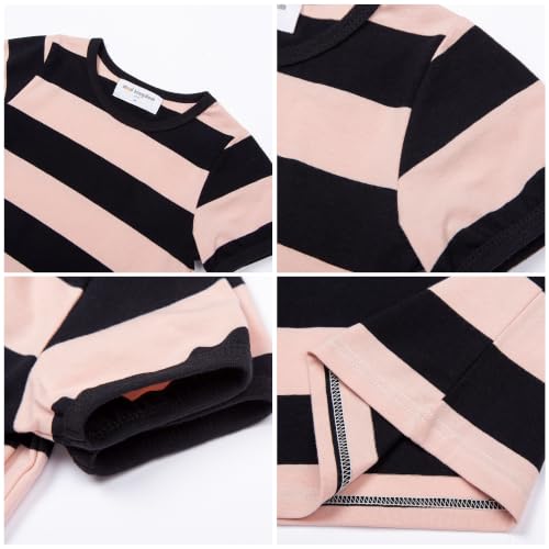 Image of Mud Kingdom Boys Girls T-Shirts Rainbow Stripe Cotton Unisex Top