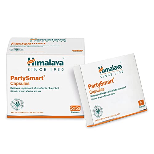 Himalaya PartySmart, 5 Capsules |Prevents Hangover & Helps Support Liver. Herbal Solution, Safe, Effective & Clinically Proven For Rs. 68 @ 24 %