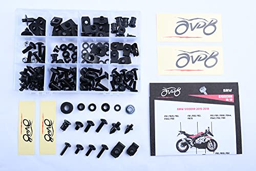 Kit visserie carénages M5 M6 noir AVDB Moto pour BMW S1000RR 2015-2018