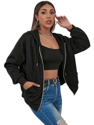 Image of Imsa Moda Women's Polycotton Fleece Plain Full-Zip Hooded Winter Jacket | Casual Hoodie with Kangaroo Pocket | Comfortable Warmwear