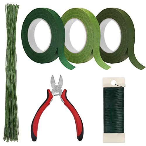 BELLE VOUS Kit de Material Floristeria (105 Piezas) Alicates de Corte de 11 cm, Cinta Tape Floral,...