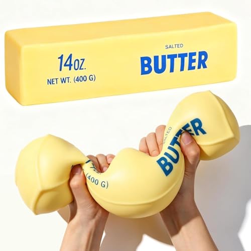 24cm Giant Butter Squishy - 14oz Big Jumbo Squishy Butter Stick - Slow Rebound Big Butters Squeeze Stress Ball Large Butters Fidget Relief Slow Rising Fun for Anxiety Relief Party Favors (1pc)