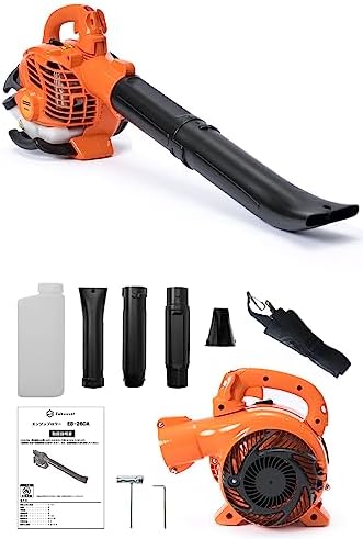 Zabuuun! エンジンブロワー 25.4cc 強力送風機 ノズル各種&肩掛けベルト付き 日本語説明書 落ち葉 除雪 小型 軽量