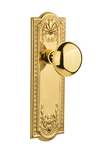 Nostalgic Warehouse Meadows Plate with New York Knob, Double Dummy, Unlacquered Brass