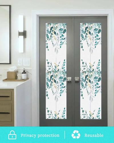 Película decorativa de privacidad para ventana Teal Eucalyptus 17.7x78.7 pulgadas miniatura 5