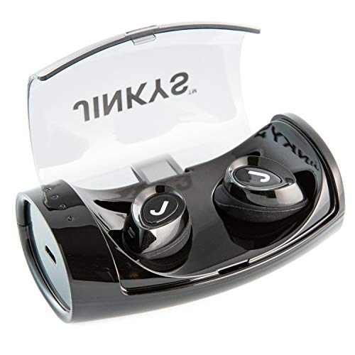 Bluetooth Wireless Earphones in Black - Easy Setup Waterproof Open Ear Wireless Earphones with Patented Design and Charging Case - Enjoy Wireless Music Everywhere - Wireless Earbuds (Black)