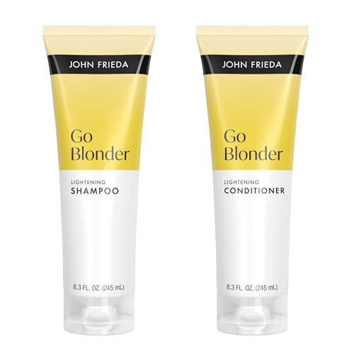 John Frieda Go Blonder Shampoo and Conditioner Set, Gradually Lightens Blonde Color Up, For Natural...