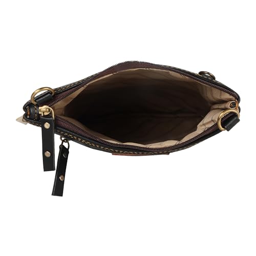 Vaan & Co. Leather Brisk Medium Crossbody Bag with Front Cell Phone Pocket4