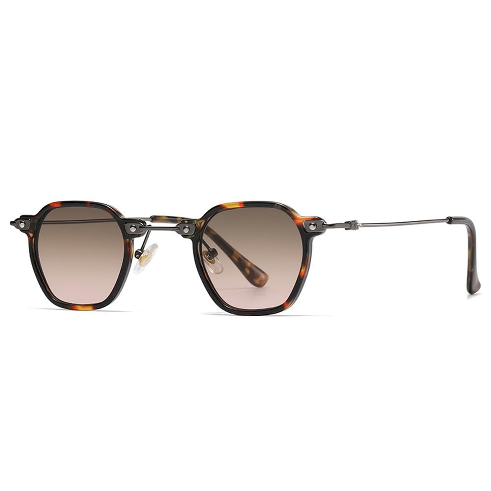 Popularne modne małe kwadratowe damskie okulary przeciwsłoneczne retro nity męskie przezroczyste okulary przeciwsłoneczne z gradientowymi soczewkami