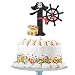 Pirate Happy 1st Birthday Cake Topper,Treasure Chest Cake Decoration，Pirate Party & Kids Birthday Cake Decoration