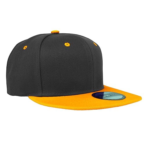 Image of Gelante Snapback Hats for Men - Flat Bill Brim Baseball Cap Hat - Plain Blank Adjustable