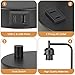 Industrial Bedside Table Lamp for Bedroom - Nightstand Lamps with USB C Charging Port, Fully Dimmable Black Ports and Outlets, Small Desk Glass Shade Office Living Room
