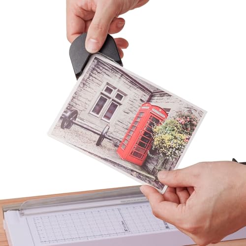 TIANSE Cortador de papel Guilhotina com capacidade de 8 a 12 folhas de 30,5 cm com trava de lâmina d
