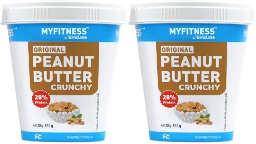 Image of MYFITNESS Original Classic Peanut Butter Crunchy 510g | 25g Protein to Boost Energy | Tasty & Healthy Nut Butter Spread | Vegan | Cholesterol Free, Gluten Free | Zero Trans Fat | Peanut Butter Crunchy