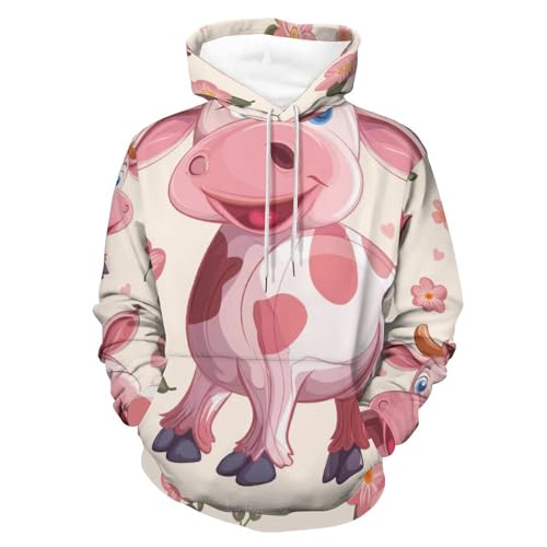 Sweat à capuche vache dessin animé : le confort thermique absolu contre le froid
