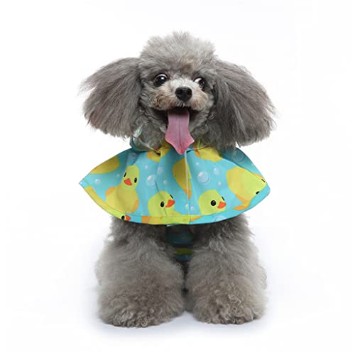 Ornaous Cute Rubber Duck Dog Raincoat With Hood, Reflective Waterproof Pet Rain Jacket For Small Puppy Large Dogs（Xxl Size） #TOP2