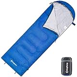 KingCamp Envelope Sleeping Bag 3 Season Spliced Adult Portable Lightweight and Comfort with Compression Sack Camping Backpack Temp Rating 26F/-3C