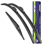 AJK Wiper Blades for Hyundai Kona 2024 2025, 3 Piece All Weather OEM Quality Automotive Replacement Windshield Wiper Blades for My Car