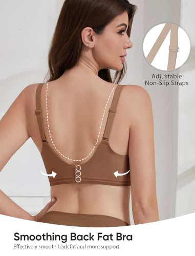 Image of Wireless Bras for Women No Underwire Seamless Buttery Bralettes Smoothing Women's Bras Full Coverage Shapedly Bra