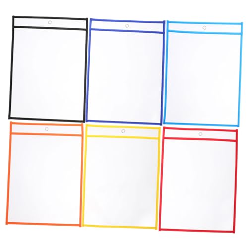 ARTIBETTER 1 Juego Bolsa De Borrado Seco Reutilizable Fundas Transparentes Dobles Para Escritura Y Dibujo Material Resistente Para Actividades Educativas Infantiles 6 Piezas