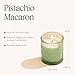 LA JOLIE MUSE Pistachio Macaron Scented Candle | Pistachio, Milk & Vanilla | 6 oz Natural Soy Wax | 40 Hours Clean Burn | Holiday Gift for Dessert Lovers | Seasonal Home Décor