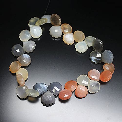 Pierre de lune naturelle en perles de cœur pour un style bohème chic au quotidien