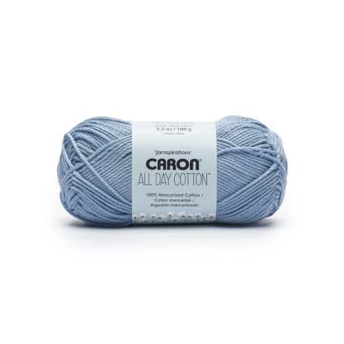 Image of Caron All Day Cotton Yarn for Crocheting, Eyes Blue, 3-Pack